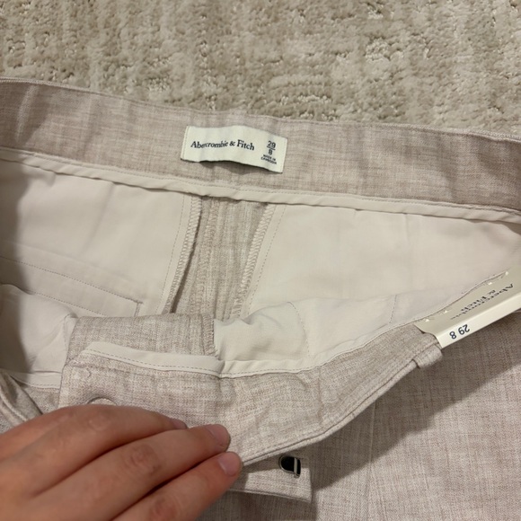 Abercrombie ankle grazing tapered tailored menswear business casual pants NEW - Picture 5 of 6